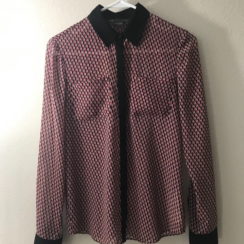 Geometric Print Blouse